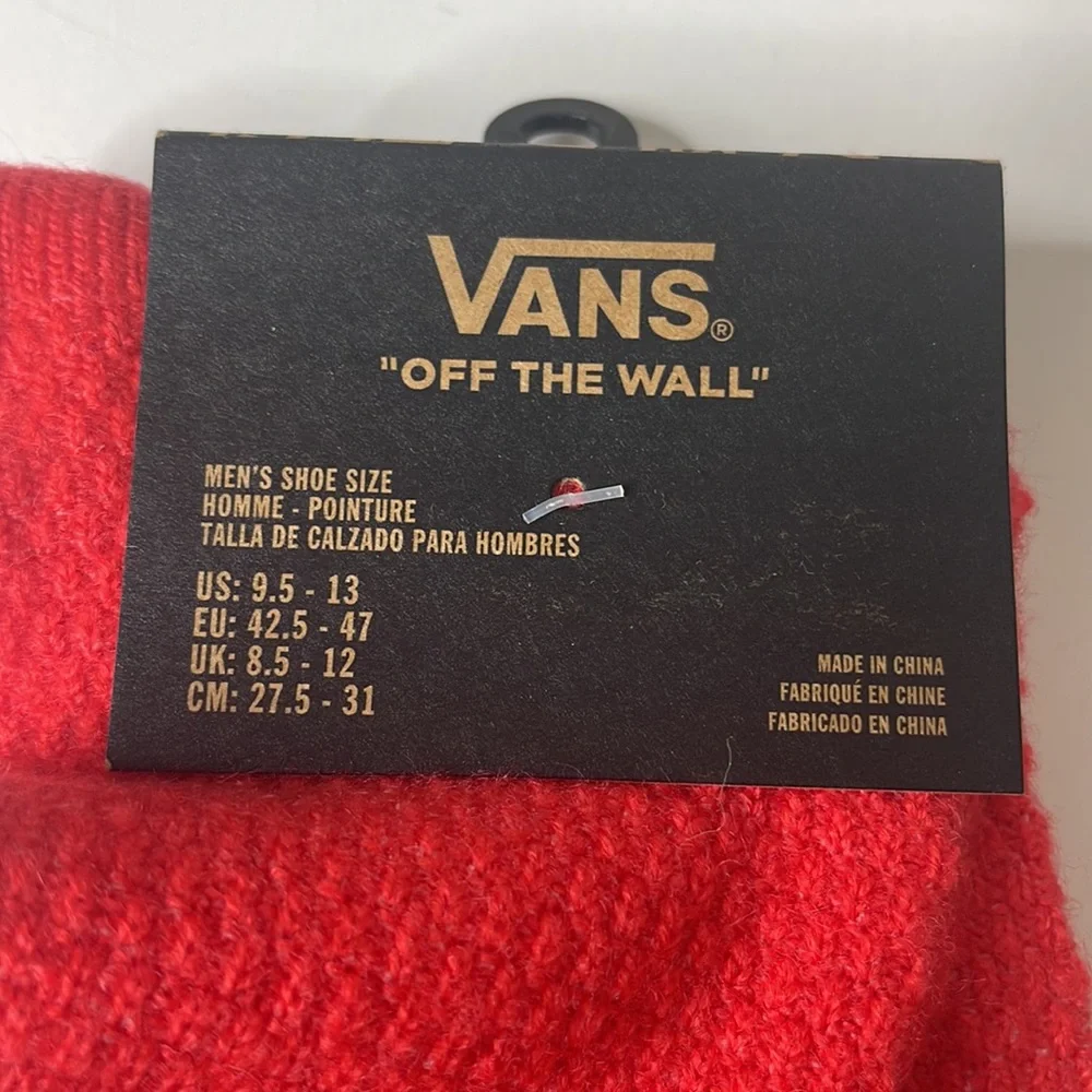 Vans Waffle Knit Texture Crew Socks Hibiscus